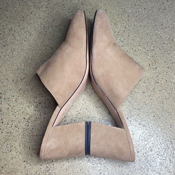 J. Crew Tan Suede Block Heeled Slip On Mules sz 10 - Picture 3 of 9